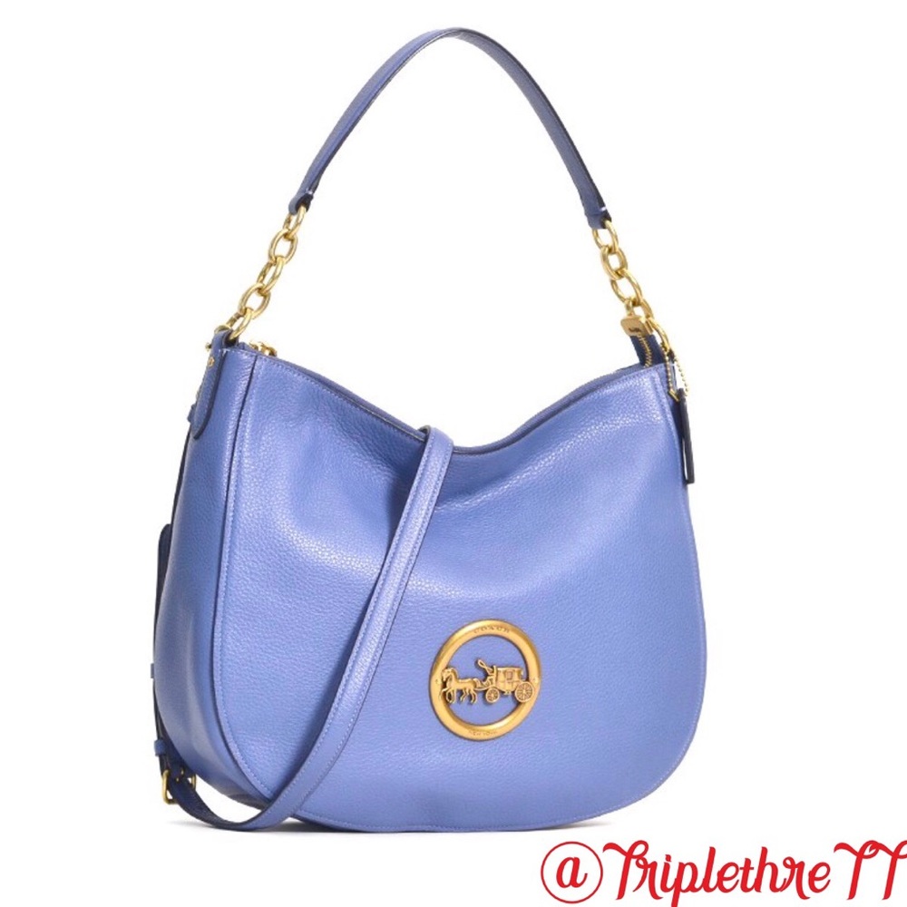 Coach Elle Hobo Periwinkle Old Brass Carriage❤️❤️